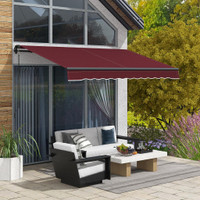 Sunshade Awning 98.4" W x 78.7" D Wine Red