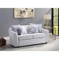 Hokku Designs Linen Sofa W/4 Pillows