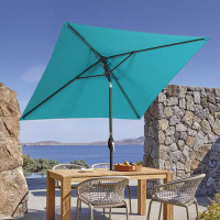 Arlmont & Co. Upgrade Your Outdoor Space: 6.5×6.5FT Square Patio Umbrella with UV Protection, Easy Tilt