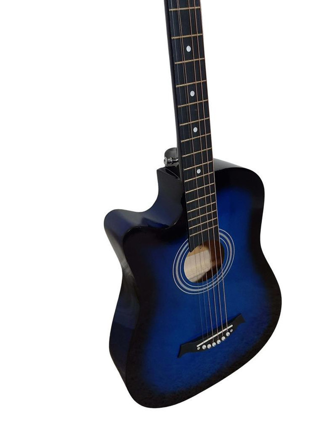 Minor Error-Left handed Acoustic Guitar 38 inch for Beginners, Children Blue SPS334LF in Guitars in City of Montréal - Image 4