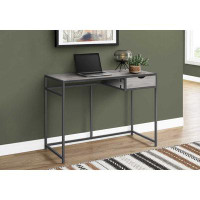ZeaZu 42" Grey And Dark Grey Metal Computer Desk