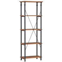 August Grove Oliver 74.5" H x 26" W Solid Wood Etagere Bookcase