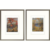 Red Barrel Studio 'Twisted Maple, Algonquin' by Thomson Tom - 2 Piece Picture Frame Print Set on Paper