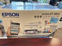 EcoTank ET-3843 Wireless Colour All-in-One Cartridge-Free Supertank Printer with Scanner, Copier, ADF and Ethernet $350