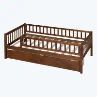 Harriet Bee Daybed Wood Bed with Two Drawers