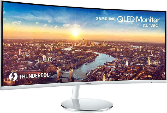 Samsung QLED Monitor 34 INCH LC34J791WTNXZA 3440x1440 100Hz Curved  - WE SHIP EVERYWHERE IN CANADA ! - BESTCOST.CA in Monitors