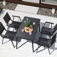 Hokku Designs Outdoor Table And Chair Combination Outdoor Garden Courtyard Leisure Open Air Dining Table Balcony Terrace