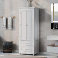 Latitude Run® Tall Storage Cabinet With Two Drawers For Bathroom/Office