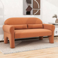 Latitude Run® Modern Upholstered Loveseat with Lumbar Pillow for Living Room