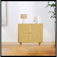 NTYUNRR Rattan Storage Cabinet: Accent Cabinet With Doors