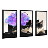 Made in Canada - House of Hampton Couture Kitty 2' Framed Painting Print Multi-Piece Image on Acrylic