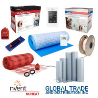 NuHeat nVent Floor Radiant Heat Cable, Standard Mat, Mesh, Membrane  - All Sizes, Types and Models