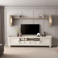 RARLON White solid wood TV cabinet high-end simple beauty