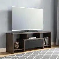 Ebern Designs Tv Stand With Open Back Display Shelves