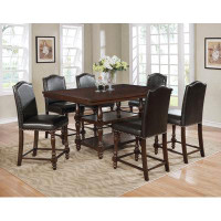 Canora Grey Jilleen Espresso Counter Height Set Table And 4 Side Chairs