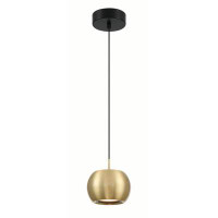 Everly Quinn George Kovacs Breyssi Coal And Brushed Gold Pendant Light