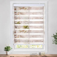Symple Stuff Cordless Dual Layer Zebra Roller Shades with Printed Pattern