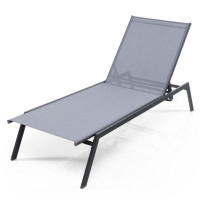 Ebern Designs Ebern Designs Patio Lounge Chair Chaise Recliner 6-position Adjustable Back Garden Poolside