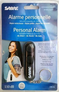 SABRE 110dB PERSONAL SAFETY ALARM - GET LOTS OF ATTENTION IN AN EMERGENCY SITUATION FAST!!!