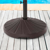 Canora Grey Gober Patio Umbrella Base Weighs 90LBs Filled With Sand or Water HDPE Plastic for 7–11FT Canopy