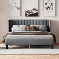 Ebern Designs King Size Upholstered Platform Bed Frame With Headboard
