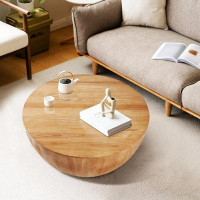 Millwood Pines Vintage Style Bucket Shaped Coffee Table For Office, Dining Room And Living Room