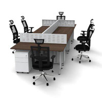 Inbox Zero Desks work station meeting seminar tables model 6697  24pc group colour beech compact space maximum collabora