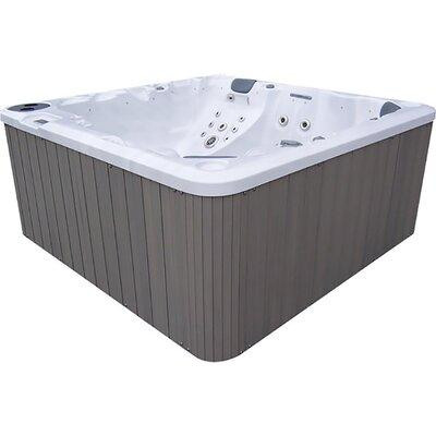 Futura Spas 6-Person 88-Jet Acrylic Square Standard Hot Tub with Ozonator in Slate Gray in Hot Tubs & Pools