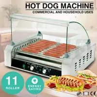 Commercial 30 Hot Dog Hotdog Roller Grill  w/ cover - FREE SHIPPING
