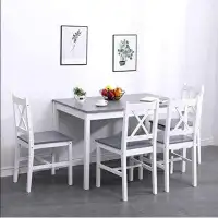 Gracie Oaks 5-Pieces Dining Table Set, Kitchen Table And Chairs For 4, Kitchen Dining Room Table Set For Home, Restauran