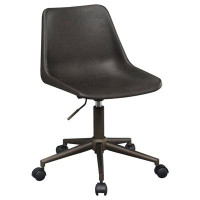 Red Barrel Studio Magas Adjustable Height Office Chair with Casters Brown and Rustic Taupe