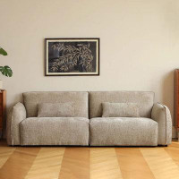 Crafts Design Trade 98.43" Black Chenille Modular Sofa cushion couch