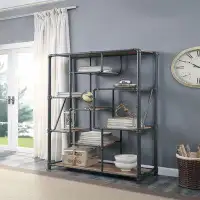 FANGCHANG Stylish 6-Tier Bookshelf - Versatile Home Office And Living Room Furniture