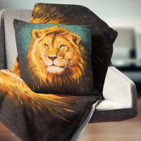 East Urban Home Animal the Lion of Judah Pillow