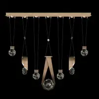 Fine Art Handcrafted Lighting Aria 60" W Linear Pendant with Charm 1,3,4
