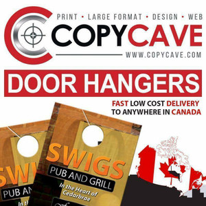 DOOR HANGERS - Canada's LOWEST prices - Cheap door hanger printing rates, top quality Canada Preview