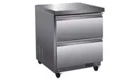 Undercounter Single Door 28 Refrigerated Work Table With 2 Drawers