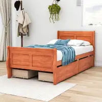 Red Barrel Studio 4 Drawers Wood Platform Bed