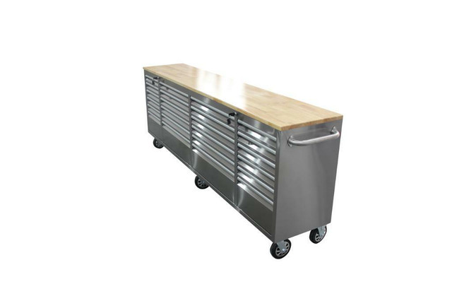 NEW 24 DRAWER 8 FT STAINLESS STEEL TOOL BENCH 2496PC in Other in Regina - Image 3