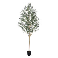 Primrue 47'' Faux Olive Tree in Planter