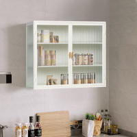 Latitude Run® Glass Doors Wall Cabinet