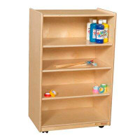 Wood Designs 4 Compartment Shelving Unit with Casters