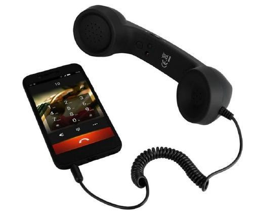 Retro Telephone Mobile Phone 3.5mm Mic Handset Phone Receiver For iPhone and Other - Black in Cell Phone Accessories - Image 2