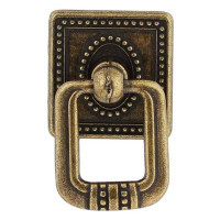 D. Lawless Hardware 1-3/8" Vintage Federal Style Ring Pull Antique Brass