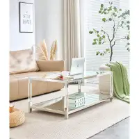 Everly Quinn stainless steel coffee table CS-1195-1