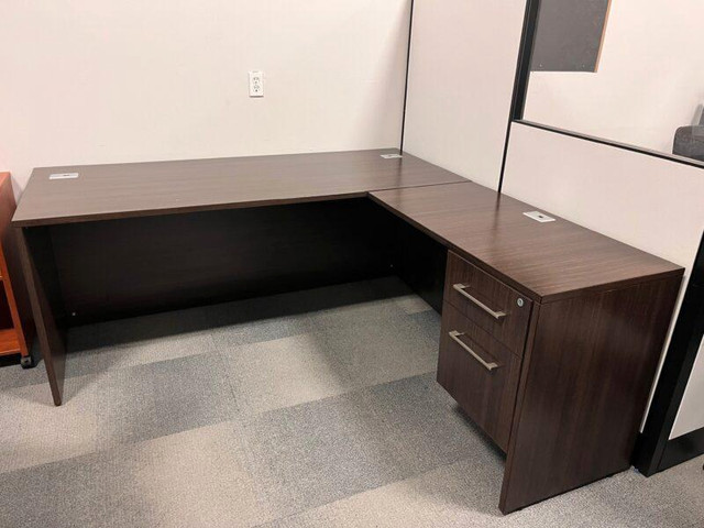 L-Shape Desk with Box/File Pedestal – 72 x 78- Tuxedo in Desks in Toronto (GTA)
