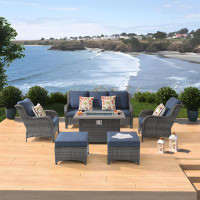Hokku Designs 6 - Piece Outdoor Seating Group With Fire Pit