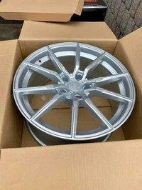SET OF FOUR 18 INCH SENTALI SS1 WHEELS !! 5X114.3 SILVER !!! MOUNTED WITH 225 / 45 R18 GREENLANDER WINTER TIRES !!