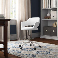 Latitude Run® Wickendon Office Chair, Adjustable Height, Swivel, Ergonomic, Armrests, Computer Desk, Work, Metal