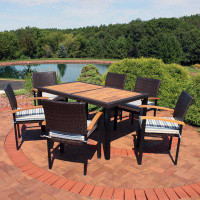 Latitude Run® Cayden-Lee Rectangular 6 - Person Dining Set with Cushions — Outdoor Tables & Table Components: From $99